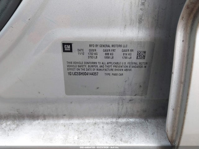 CHEVROLET SONIC LT AUTO - 9