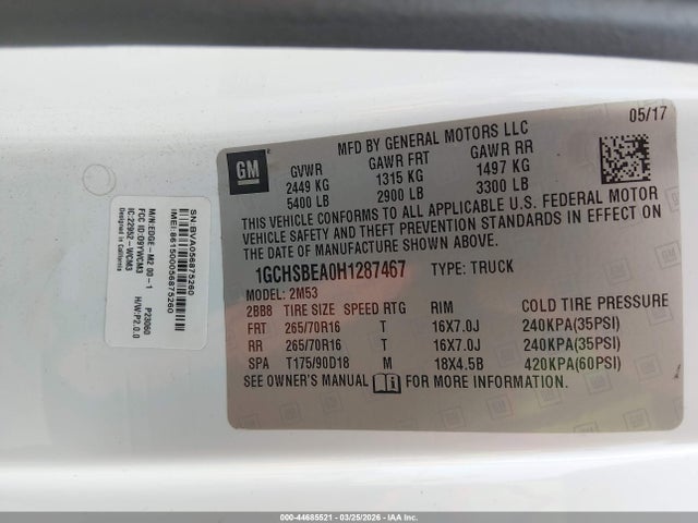 CHEVROLET COLORADO WT - 9