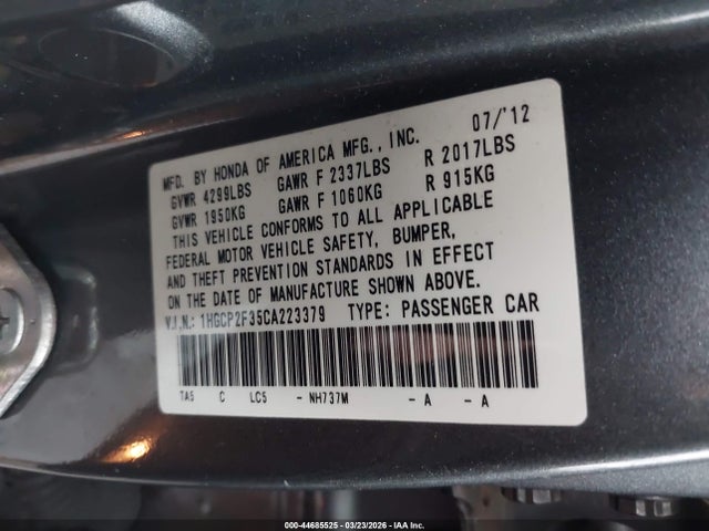 HONDA ACCORD 2.4 LX - 9