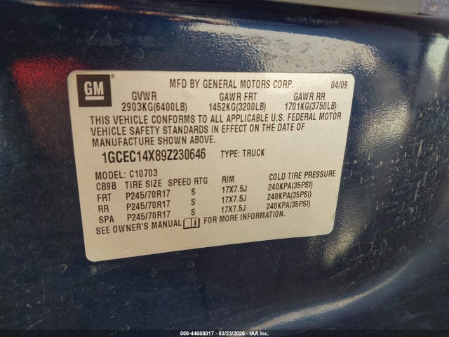 CHEVROLET SILVERADO 1500 WORK TRUCK - 9