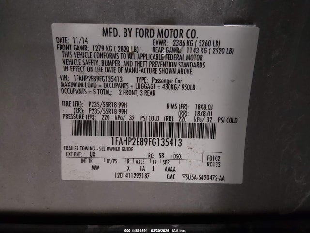 FORD TAURUS SEL - 9