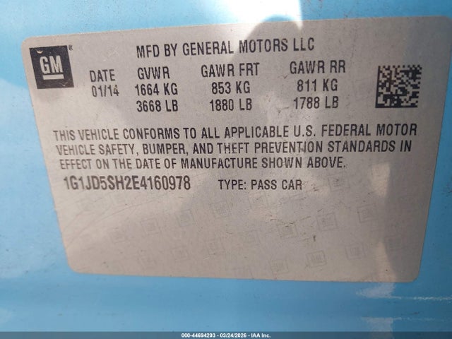 CHEVROLET SONIC LT MANUAL - 9