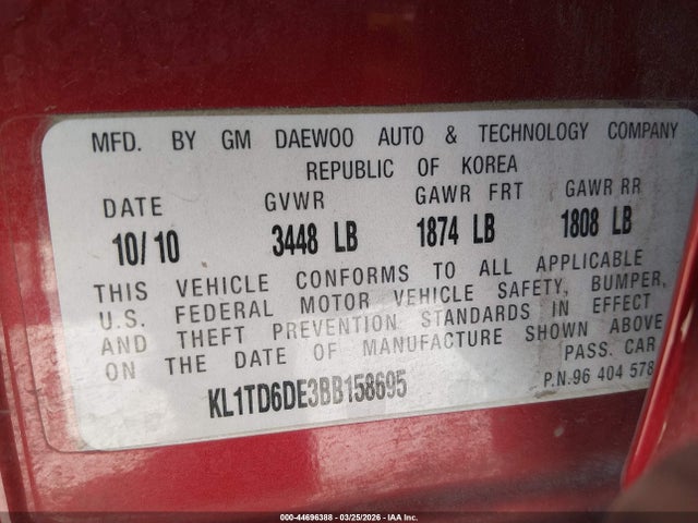 CHEVROLET AVEO 1LT - 9