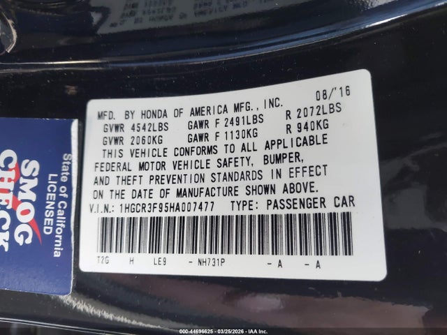 HONDA ACCORD TOURING V6 - 9