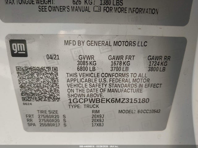 CHEVROLET SILVERADO 1500 2WD SHORT BED CUSTOM - 9