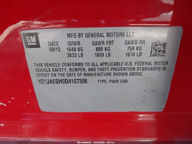 CHEVROLET SONIC LS AUTO - 9