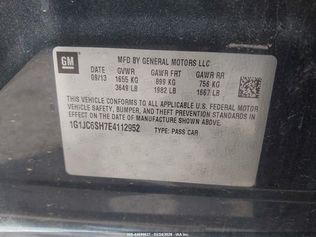 CHEVROLET SONIC LT AUTO - 9