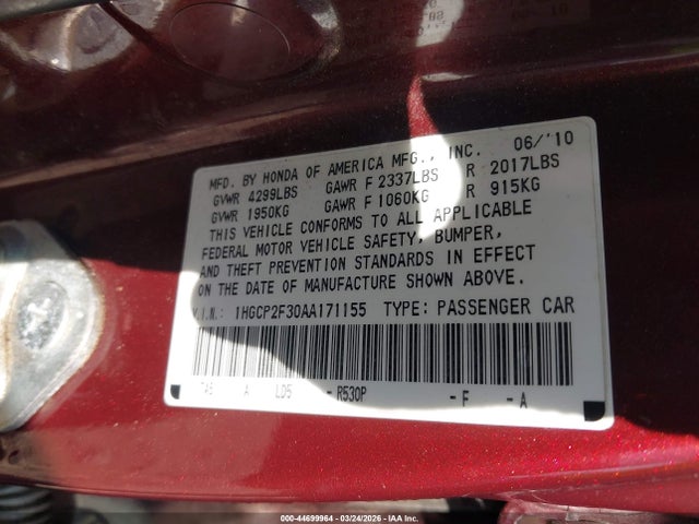 HONDA ACCORD 2.4 LX - 9