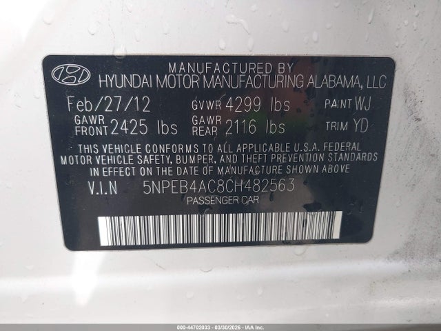 صورة 9 لـ 2012 Hyundai SONATA GLS