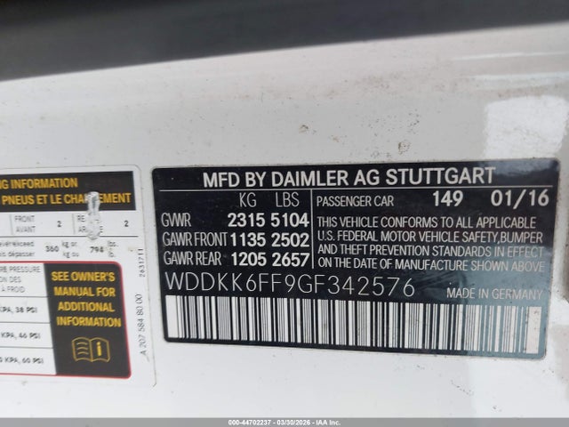 MERCEDES-BENZ E-CLASS - 9