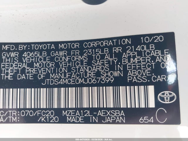 صورة 9 لـ 2021 Toyota COROLLA SE