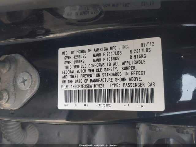 HONDA ACCORD 2.4 LX - 9