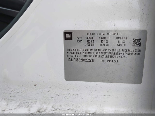 CHEVROLET SONIC LT MANUAL - 9