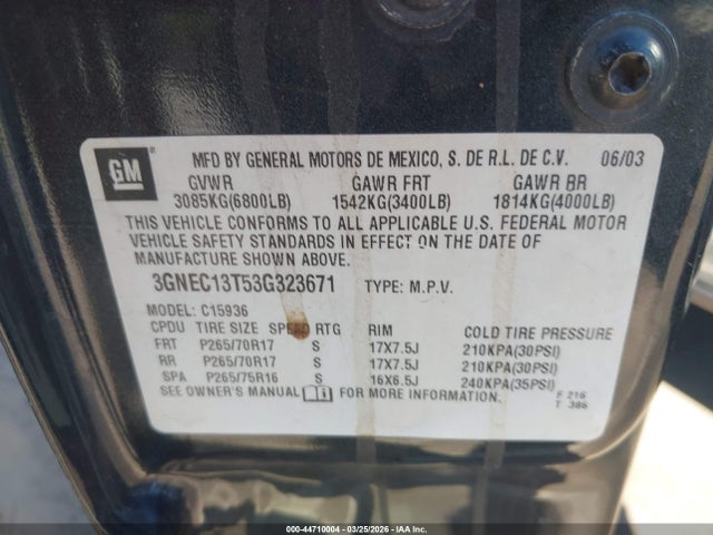 CHEVROLET AVALANCHE 1500 - 9