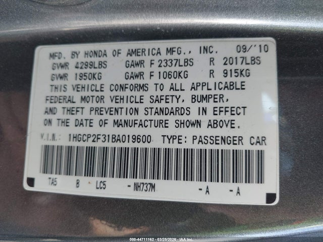 HONDA ACCORD 2.4 LX - 9