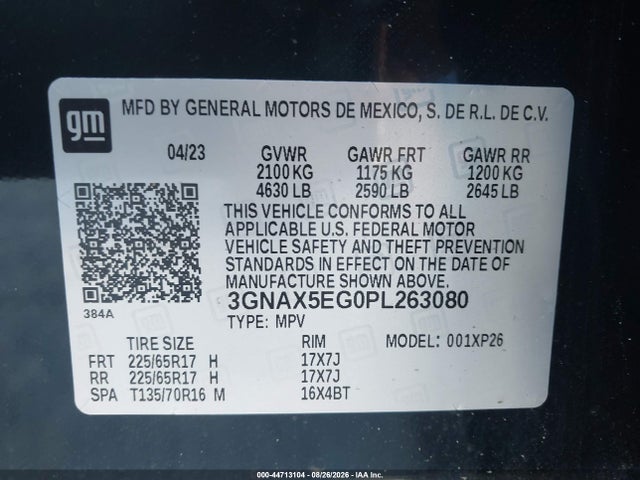 2023 CHEVROLET EQUINOX AWD 1FL 9