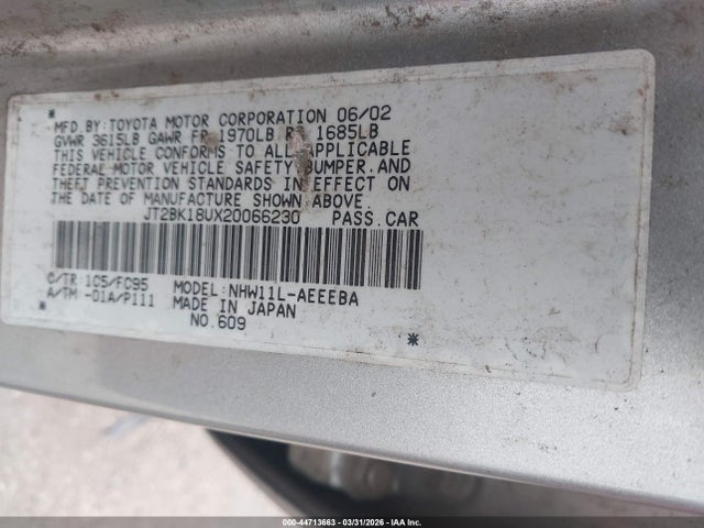 2002 Toyota PRIUS photo 9