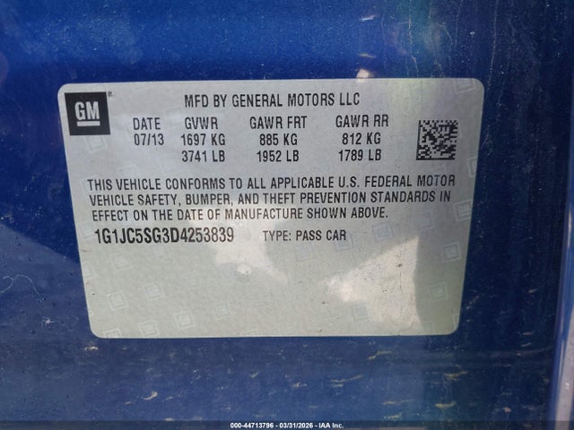 CHEVROLET SONIC LT AUTO - 9