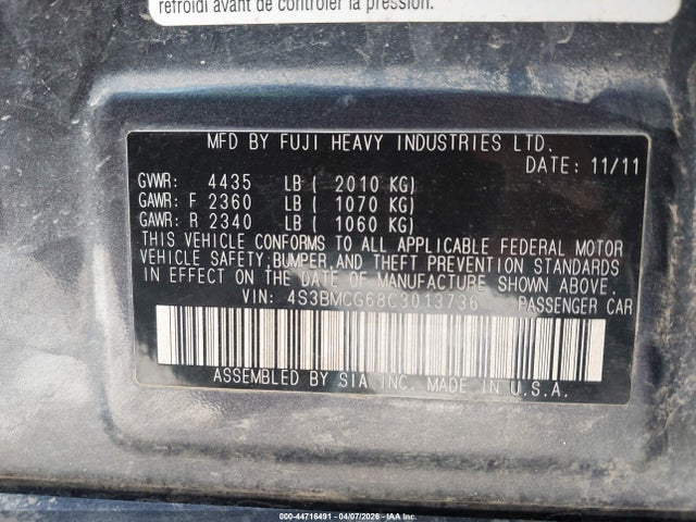 صورة 9 لـ 2012 Subaru LEGACY 2.5I PREMIUM