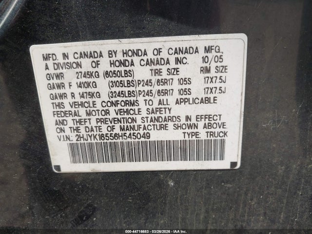 HONDA RIDGELINE - 9