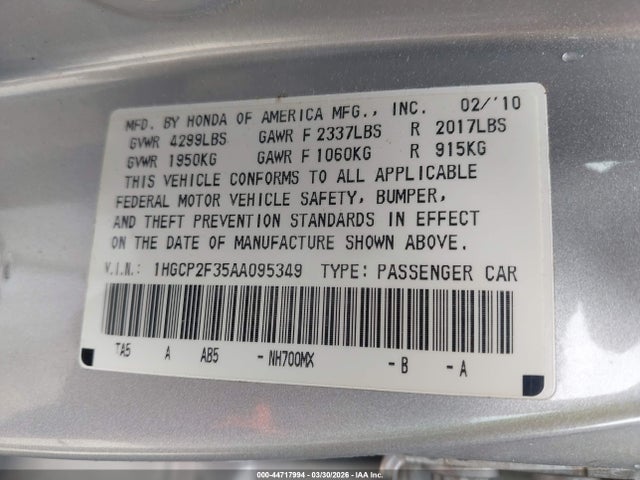 HONDA ACCORD 2.4 LX - 9