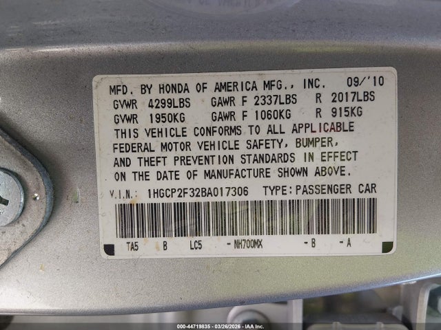 HONDA ACCORD 2.4 LX - 9