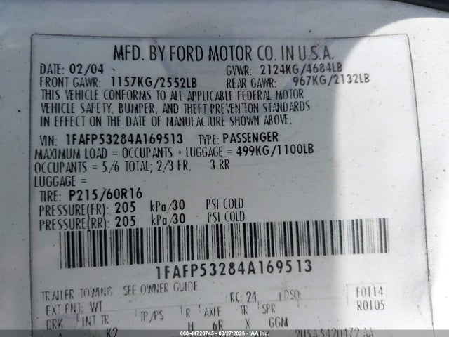 FORD TAURUS SE - 9