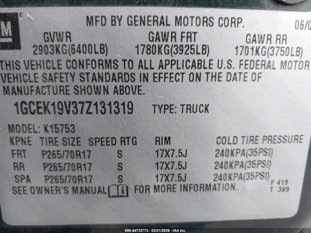 CHEVROLET SILVERADO 1500 CLASSIC WORK TRUCK - 9