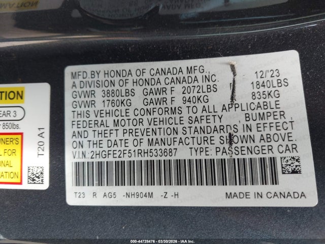 HONDA CIVIC SPORT - 9