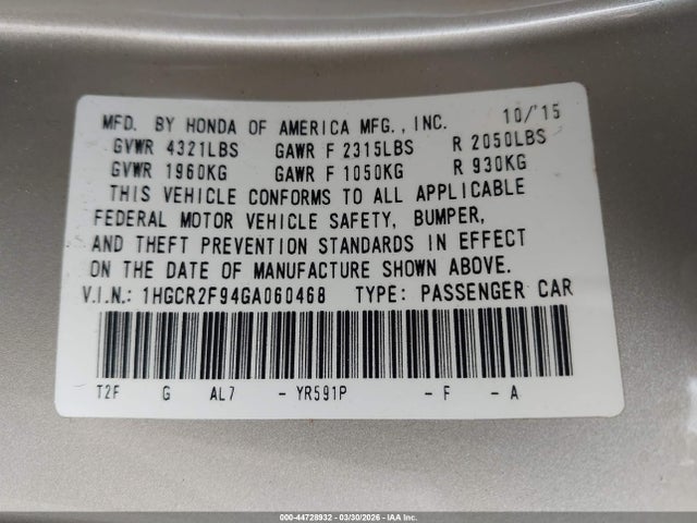 HONDA ACCORD EX-L - 9