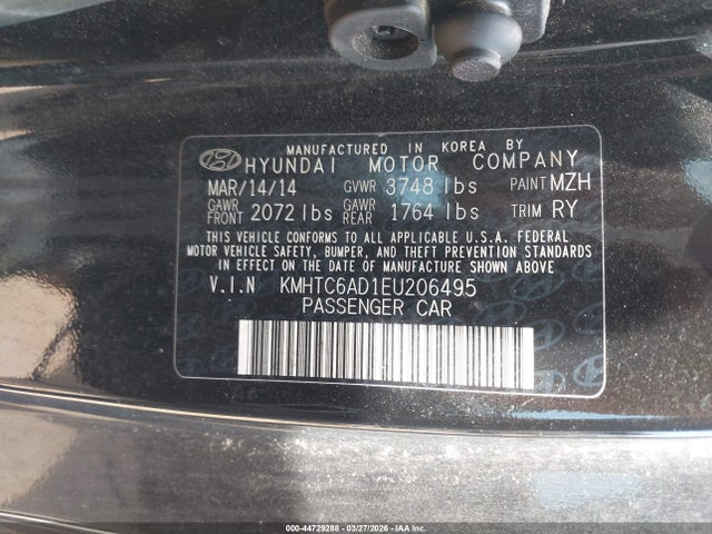 HYUNDAI VELOSTER BASE W/BLACK - 9