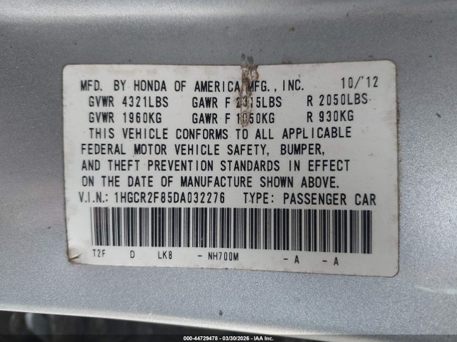 HONDA ACCORD EX-L - 9