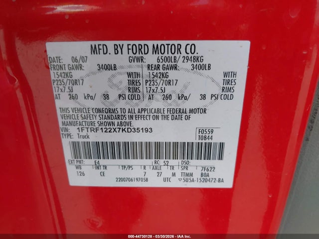 FORD F-150 STX/XL/XLT - 9