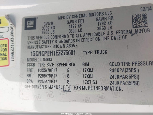 CHEVROLET SILVERADO 1500 WORK TRUCK 1WT - 9