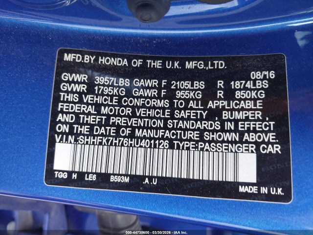 HONDA CIVIC EX-L - 9