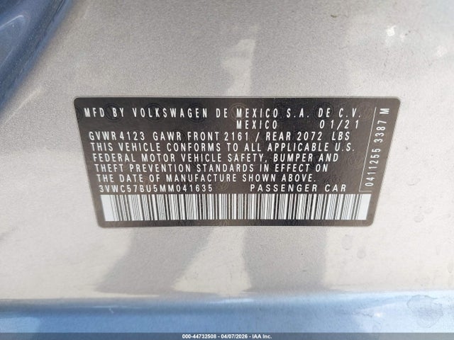 صورة 9 لـ 2021 Volkswagen JETTA 1.4T R-LINE/1.4T S/1.4T SE