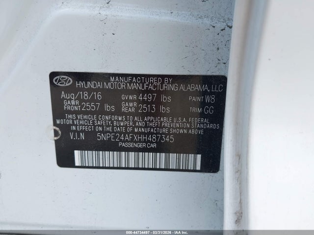 2017 Hyundai SONATA SE 照片 9
