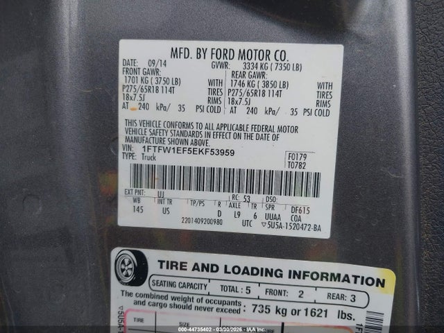 2014 FORD F-150 XLT 照片 9