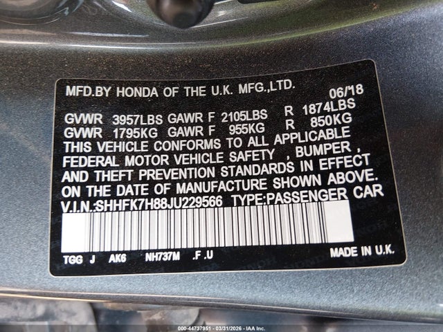 HONDA CIVIC EX-L - 9