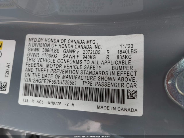 HONDA CIVIC SPORT - 9