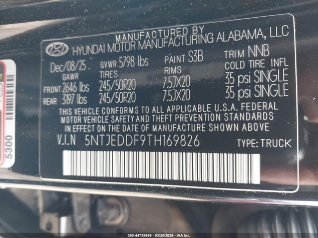 HYUNDAI SANTA CRUZ LIMITED - 9