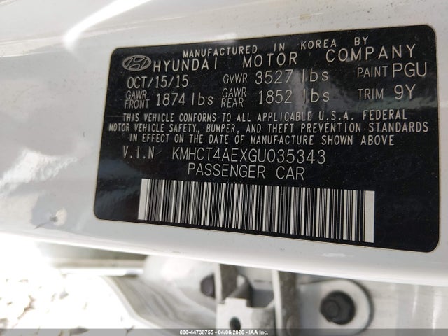 2016 Hyundai ACCENT SE — фото 9