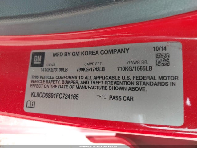 CHEVROLET SPARK 1LT CVT - 9