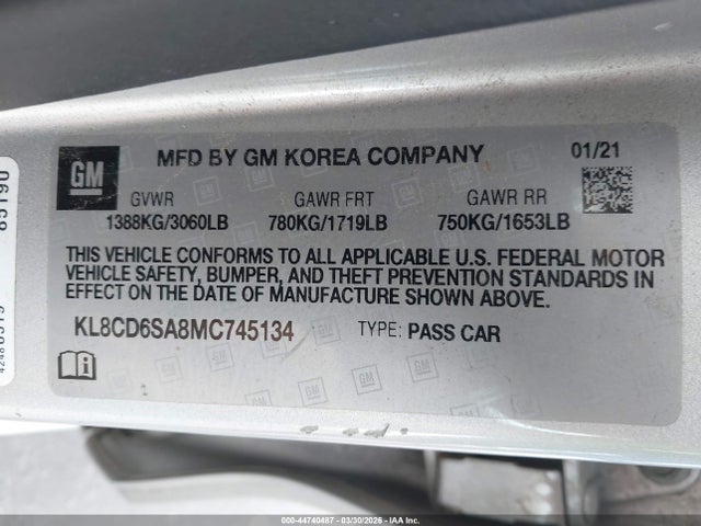 CHEVROLET SPARK FWD 1LT AUTOMATIC - 9