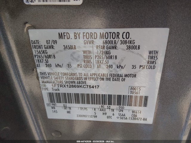 FORD F-150 STX/XL/XLT - 9