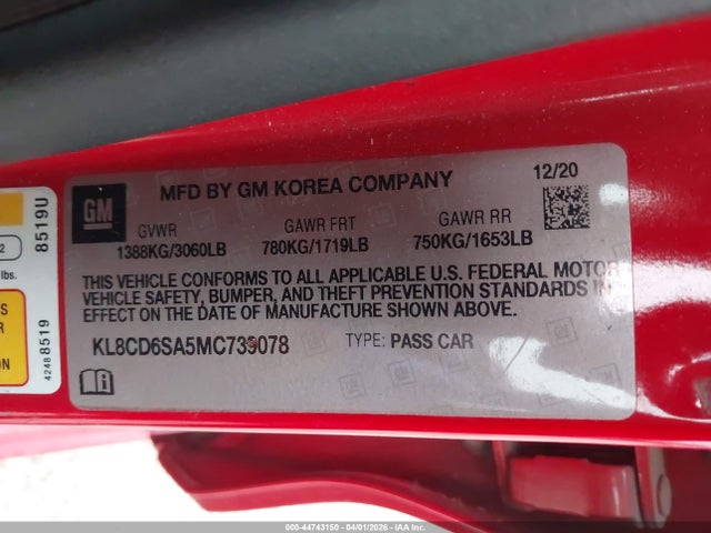 CHEVROLET SPARK FWD 1LT AUTOMATIC - 9