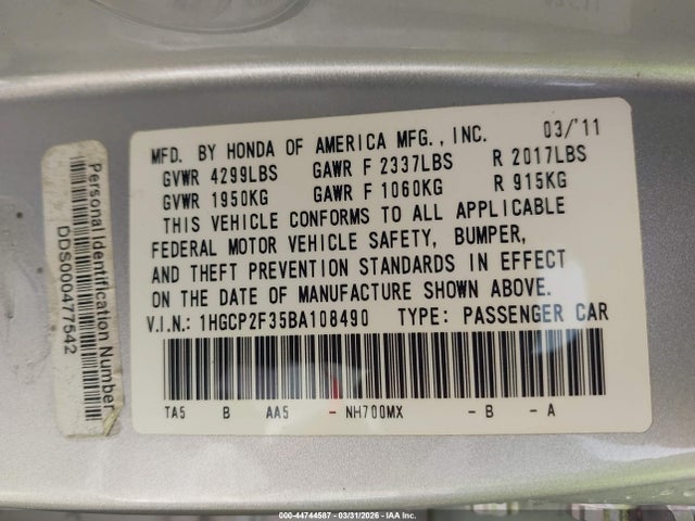 HONDA ACCORD 2.4 LX - 9