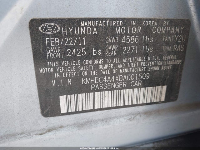 HYUNDAI SONATA HYBRID - 9