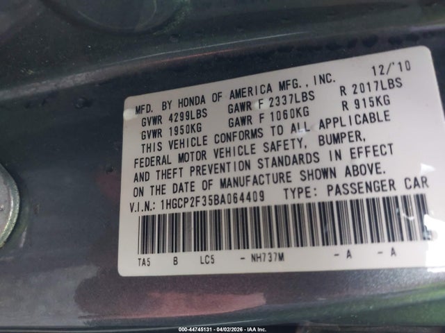 HONDA ACCORD 2.4 LX - 9