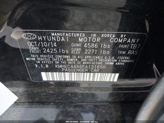 HYUNDAI SONATA HYBRID LIMITED - 9